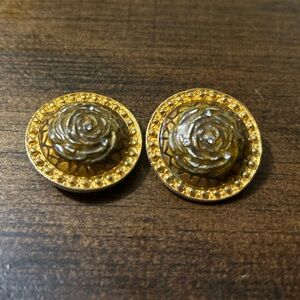 Vintage St John SJ 1/20 14 KGF Gold Earrings Saint John’s